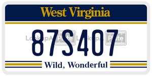 87S407  license plate in WV