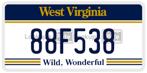 88F538  license plate in WV