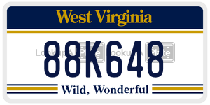 88K648  license plate in WV