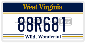 88R681  license plate in WV