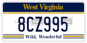 8CZ995 license plate in West Virginia