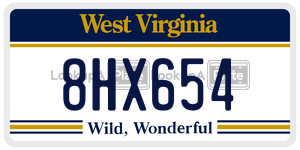 8HX654  license plate in WV