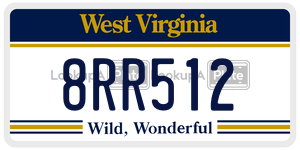 8RR512  license plate in WV