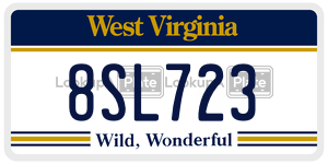 8SL723  license plate in WV