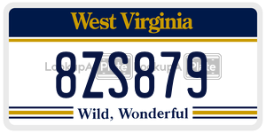 8ZS879  license plate in WV