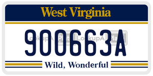 900663A  license plate in WV