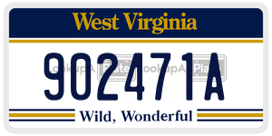 902471A  license plate in WV