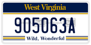 905063A  license plate in WV