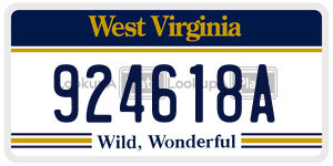 924618A  license plate in WV