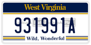 931991A  license plate in WV