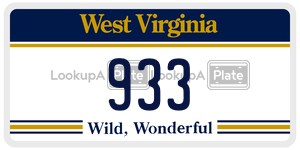 933  license plate in WV