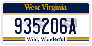 935206A  license plate in WV