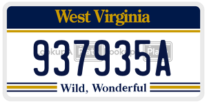 937935A  license plate in WV