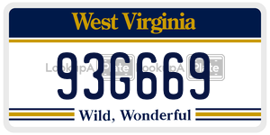 93G669  license plate in WV