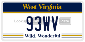 93WV  license plate in WV
