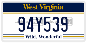 94Y539  license plate in WV