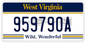 959790A  license plate in WV