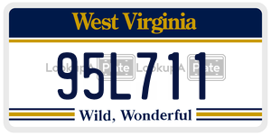 95L711  license plate in WV