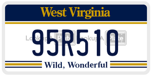 95R510  license plate in WV