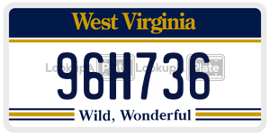 96H736  license plate in WV