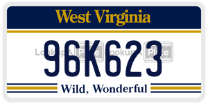 96K623 license plate in West Virginia