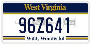 96Z641  license plate in WV