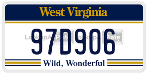 97D906  license plate in WV