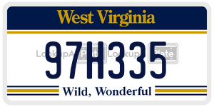 97H335  license plate in WV