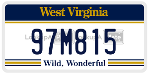 97M815  license plate in WV