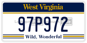 97P972  license plate in WV