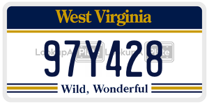 97Y428  license plate in WV