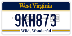 9KH873  license plate in WV