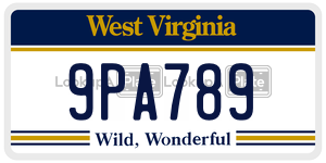 9PA789  license plate in WV