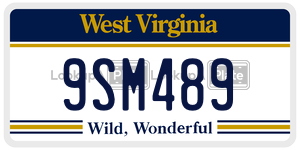 9SM489  license plate in WV