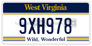 9XH978  license plate in WV