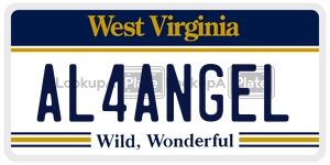 AL4ANGEL  license plate in WV