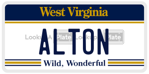 ALTON  license plate in WV