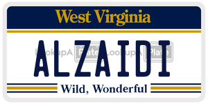 ALZAIDI  license plate in WV