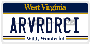 ARVRDRCI  license plate in WV
