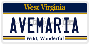 AVEMARIA  license plate in WV