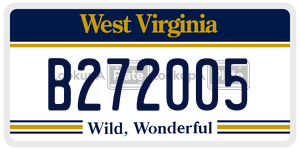 B272005  license plate in WV