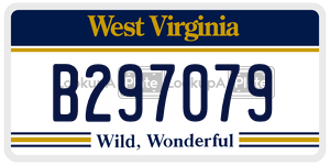 B297079 license plate in West Virginia