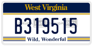 B319515  license plate in WV