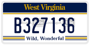 B327136  license plate in WV