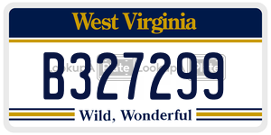 B327299  license plate in WV