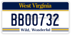 BB00732  license plate in WV