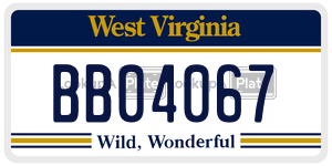 BB04067  license plate in WV