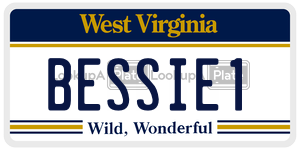 BESSIE1  license plate in WV