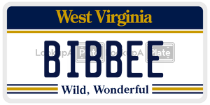 BIBBEE  license plate in WV