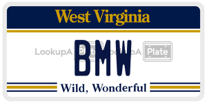 BMW  license plate in WV